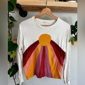 Marine Layer Colorful Sunburst Long Sleeve Top